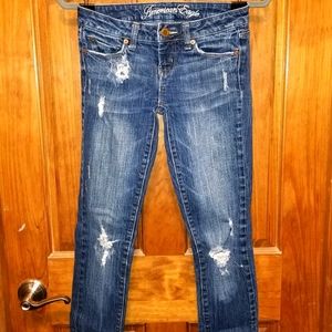 American eagle jeans size 0 regular low rise
